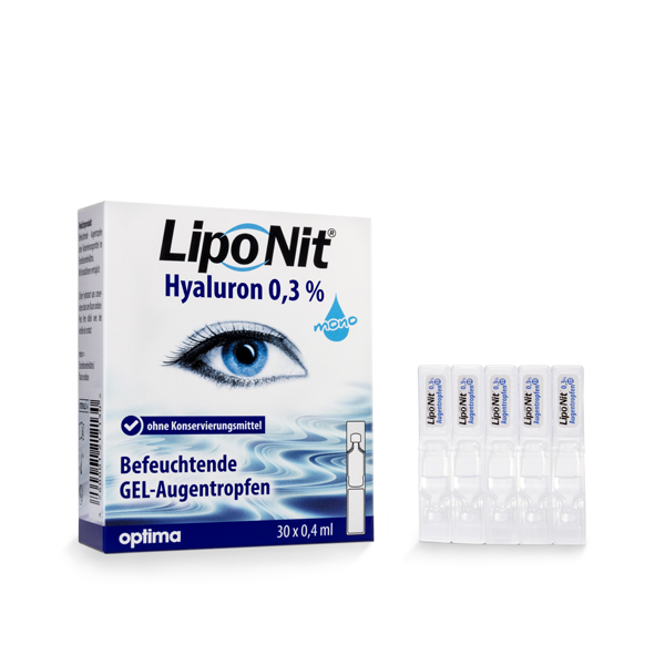Featured image for “LIPONIT Augentropfen Gel 0,3% (mono) 30x0,4 ml”
